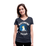 Küstenkind Ostsee - Frauen Bio-T-Shirt mit V-Ausschnitt von Stanley & Stella - Navy