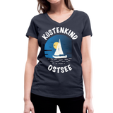 Küstenkind Ostsee - Frauen Bio-T-Shirt mit V-Ausschnitt von Stanley & Stella - Navy