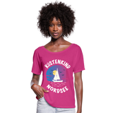 Küstenkind Nordsee - Frauen T-Shirt mit Fledermausärmeln von Bella + Canvas - Fuchsiarot