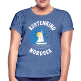 Küstenkind Nordsee - Frauen Oversize T-Shirt - Denim meliert