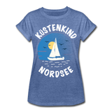 Küstenkind Nordsee - Frauen Oversize T-Shirt - Denim meliert