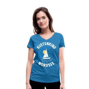 Küstenkind Nordsee - Frauen Bio-T-Shirt mit V-Ausschnitt von Stanley & Stella - Schwarz