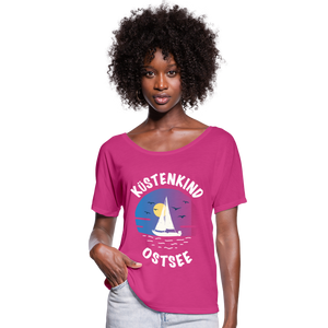 Küstenkind Ostsee - Frauen T-Shirt mit Fledermausärmeln von Bella + Canvas - Anthrazit