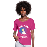 Küstenkind Ostsee - Frauen T-Shirt mit Fledermausärmeln von Bella + Canvas - Fuchsiarot