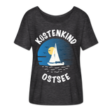 Küstenkind Ostsee - Frauen T-Shirt mit Fledermausärmeln von Bella + Canvas - Anthrazit