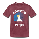 Küstenkind Ostsee - Kinder Premium T-Shirt - Bordeauxrot meliert