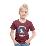 Küstenkind Ostsee - Kinder Premium T-Shirt - Bordeauxrot meliert