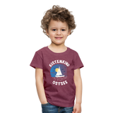 Küstenkind Ostsee - Kinder Premium T-Shirt - Bordeauxrot meliert