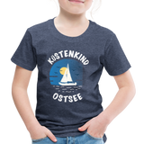 Küstenkind Ostsee - Kinder Premium T-Shirt - Blau meliert