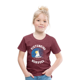 Küstenkind Nordsee - Kinder Premium T-Shirt - Bordeauxrot meliert