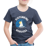 Küstenkind Nordsee - Kinder Premium T-Shirt - Blau meliert