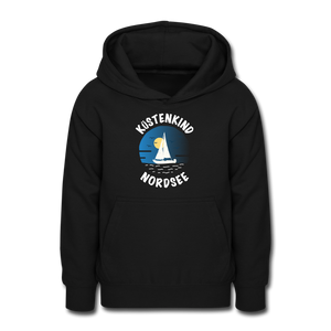 Küstenkind Nordsee - Teenager Hoodie - Schwarz