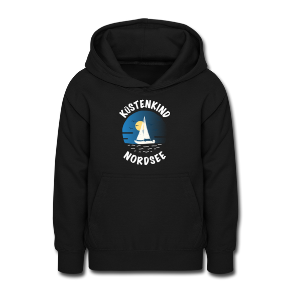 Küstenkind Nordsee - Teenager Hoodie - Schwarz