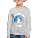 Küstenkind Ostsee - Kinder Premium Langarmshirt - Grau meliert