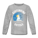 Küstenkind Ostsee - Kinder Premium Langarmshirt - Grau meliert