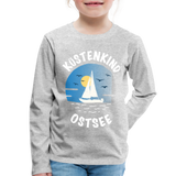 Küstenkind Ostsee - Kinder Premium Langarmshirt - Grau meliert