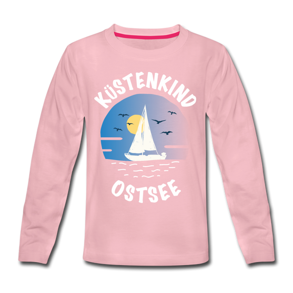 Küstenkind Ostsee - Kinder Premium Langarmshirt - Hellrosa