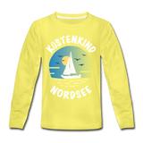 Küstenkind Nordsee - Kinder Premium Langarmshirt - Gelb