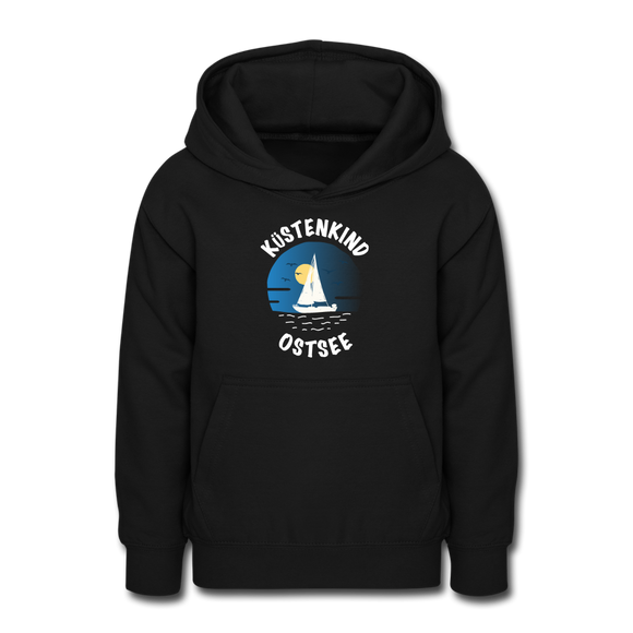 Küstenkind Ostsee - Teenager Hoodie - Schwarz