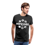 Nordsee Symbole - Männer Premium T-Shirt - Schwarz