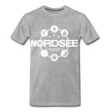 Nordsee Symbole - Männer Premium T-Shirt - Grau meliert