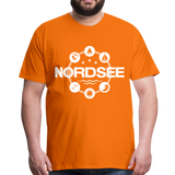 Nordsee Symbole - Männer Premium T-Shirt - Orange