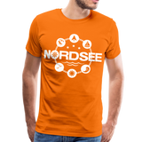 Nordsee Symbole - Männer Premium T-Shirt - Orange