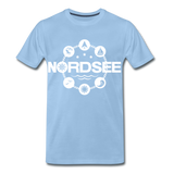 Nordsee Symbole - Männer Premium T-Shirt - Sky