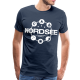 Nordsee Symbole - Männer Premium T-Shirt - Navy