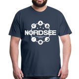 Nordsee Symbole - Männer Premium T-Shirt - Navy