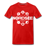 Nordsee Symbole - Männer Premium T-Shirt - Rot