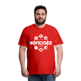 Nordsee Symbole - Männer Premium T-Shirt - Rot