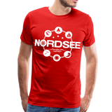 Nordsee Symbole - Männer Premium T-Shirt - Rot