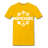 Nordsee Symbole - Männer Premium T-Shirt - Sonnengelb