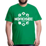 Nordsee Symbole - Männer Premium T-Shirt - Kelly Green