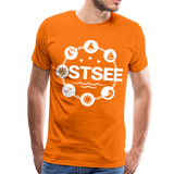 Ostsee Symbole - Männer Premium T-Shirt - Orange