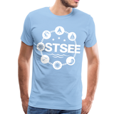 Ostsee Symbole - Männer Premium T-Shirt - Sky