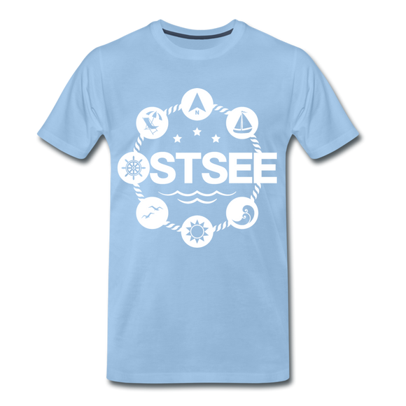 Ostsee Symbole - Männer Premium T-Shirt - Sky