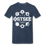 Ostsee Symbole - Männer Premium T-Shirt - Navy