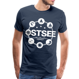 Ostsee Symbole - Männer Premium T-Shirt - Navy