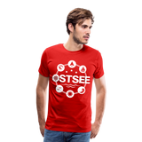 Ostsee Symbole - Männer Premium T-Shirt - Rot