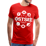 Ostsee Symbole - Männer Premium T-Shirt - Rot