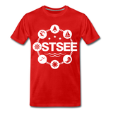 Ostsee Symbole - Männer Premium T-Shirt - Rot