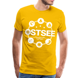 Ostsee Symbole - Männer Premium T-Shirt - Sonnengelb