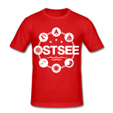 Ostsee Symbole - Männer Slim Fit T-Shirt - Rot