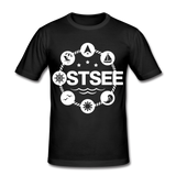 Ostsee Symbole - Männer Slim Fit T-Shirt - Schwarz