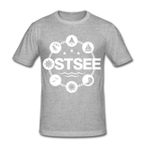 Ostsee Symbole - Männer Slim Fit T-Shirt - Grau meliert