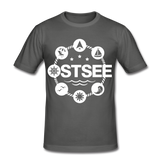 Ostsee Symbole - Männer Slim Fit T-Shirt - Graphite