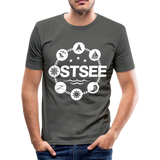 Ostsee Symbole - Männer Slim Fit T-Shirt - Graphite