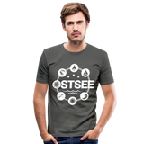 Ostsee Symbole - Männer Slim Fit T-Shirt - Graphite